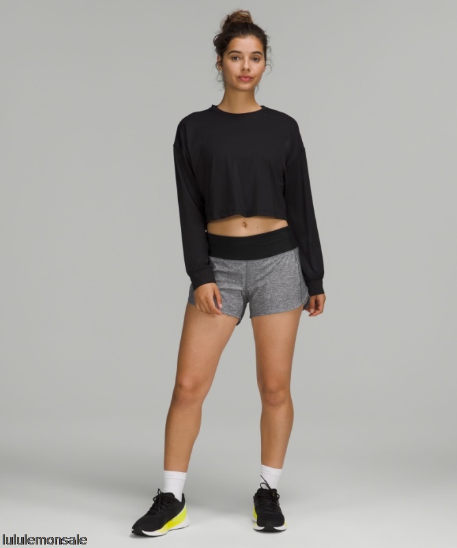Lululemon Damen DELULU363 | Speed Up Mittelhohe Gefütterte Shorts 4 Meliert Lux Multi Schwarz